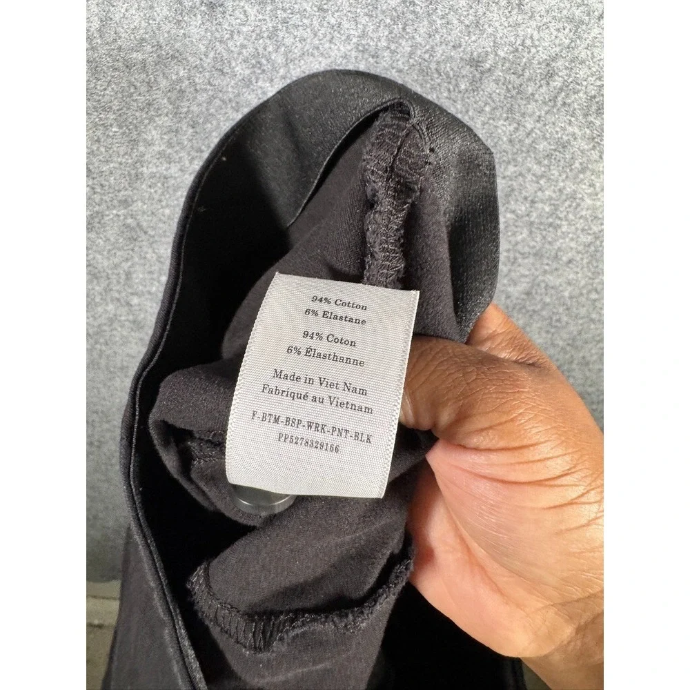 Everlane Black Side Zip‎ Work Pant Slim Tapered High Rise Stretch Size 6